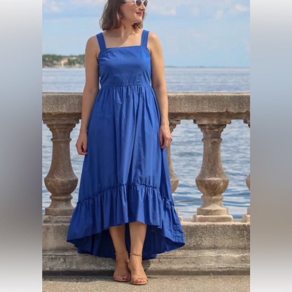 Who What Wear High Low Blue Dress - Picture 3 of 11
